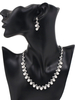 Ensembles de bijoux en alliage acrylique en métal blanc percé ensemble de bijoux à pois 2 pièces