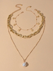 Ensembles de bijoux en or Collier à chaîne en couches 2 pièces avec bracelet
