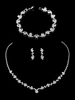 Ensembles de bijoux Ensemble de bijoux en métal argenté avec fermoir à pince de homard en argent