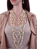 Ensembles de bijoux Perle dimitation blanc écru Ensemble de bijoux géométriques 2 pièces percé