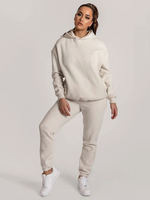 Ensembles de Vêtements de Sports Femmes Décontractés à Capuches avec Manches Longues avec Poches Pantalons Longs Unicolore