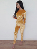 Ensembles Deux Pièces en Velours Femmes Longues à Col Rond avec Manches Longues Pantalons Droits Unicolore