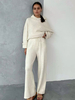 Ensembles Deux Pièces Femme Sweat à Capuche avec Manches Longues Pantalons Longs à Lacets Unicolore