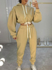 Ensembles Deux Pièces Femme Sweat à Capuche avec Manches Longues Taille Haute Pantalons Unicolore