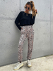 Ensembles Deux Pièces Imprimé Sweat à Col Rond avec Manches Longues Pantalons avec Poches Bicolores Ensembles Deux Pièces Femme