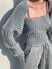 Ensembles Deux Pièces Pull Femme avec Manches Longues Amples Top Sexy