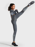 Entraînement Deux pièces Ensembles Nylon Stripes Athletic Gym Vêtements Outfit