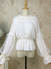 Eric White Lolita Blouses Dentelle Volants Lolita Top Manches Longues Lolita Chemise