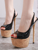 Escarpins à plateforme pour femmes Escarpins à talons aiguilles Chaussures sexy à talons aiguilles