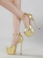 Escarpins à talons aiguilles et bout ouvert sexy pour femmes