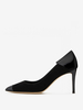 Escarpins À Talons Aiguilles Noirs Femmes En Cuir PU Verni