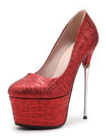 Escarpins à talons aiguilles rouges et sexy à talons aiguilles et à talons aiguilles