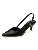 Escarpins à talons chaton noirs Chaussures à bout pointu à bout pointu noir Chaussures habillées pour femme