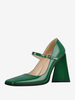 Escarpins à talons femmes escarpins à boucle à enfiler bout carré chic talon épais cuir PU