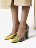 Escarpins à Talons Hautes Femmes à Cuir Synthétique Imprimés Animal avec Bout Pointu Multicolores Sexy