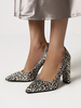 Escarpins à Talons Hautes Femmes à Cuir Synthétique Imprimés Animal Léopard avec Bout Pointu Bicolores Sexy