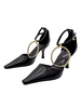 Escarpins à Talons Hautes Fins Femmes à Cuir Synthétique avec Bout pointu Décors avec Boucles en Paillettes Bicolores