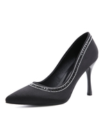 Escarpins à Talons Hautes Fins Femmes à Cuir Synthétique avec Bout Pointu Décors avec Paillettes Bicolores