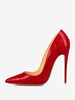 Escarpins À Talons Hauts Bout Pointu Sexy Femmes Motif Pierre Rouges À Enfiler