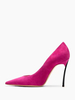 Escarpins à talons hauts en daim et bout pointu