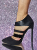 Escarpins À Talons Hauts Femmes Découpé Talon Aiguille En Micro-Daim