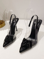 Escarpins À Talons Hauts Noirs Pour Femmes À Bout Pointu Et Talon Aiguille