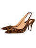 Escarpins à talons hauts pour femmes; bout pointu léopard; talons aiguilles; escarpins