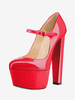 Escarpins à talons hauts rouges pour femmes chaussures Sexy à plateforme Sky High Mary Jane