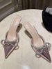 Escarpins à Talons Soirée Femme avec Bout Pointu Verni Unicolore