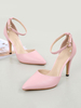 Escarpins Chaussures Talons Hautes Fins Femmes à Bout Pointu avec Boucles à Cuir Synthétique Unicolore