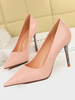 Escarpins Chaussures Talons Hautes Fins Femmes avec Bout Pointu Unicolore à Cuir Synthétique Escarpins Chaussures Talons Hautes