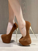 Escarpins Femme En Cuir Suédé À Talons Aiguilles Sexy Talon Haut Pole Dance