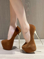 Escarpins Femme En Cuir Suédé À Talons Aiguilles Sexy Talon Haut Pole Dance