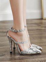 Escarpins femme talon haut imprimerie léopard en PU Chaussures de soirée