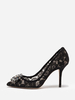 Escarpins Femmes À Talons Aiguilles En Cristal Chaussures Dentelle À Bout Pointu