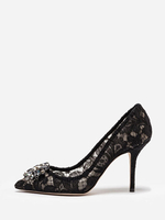 Escarpins Femmes À Talons Aiguilles En Cristal Chaussures Dentelle À Bout Pointu