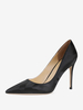 Escarpins femmes à talons hauts sexy à bout pointu talon aiguille en cuir PU