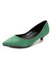 Escarpins Femmes Talon de chaton vert bout pointu