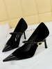 Escarpins Femmes Talons hauts Talon aiguille Daim Cuir