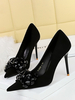 Escarpins Femmes Talons Hauts Talon Aiguille Daim Cuir