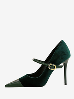 Escarpins Femmes Talons hauts Talon aiguille Daim Cuir