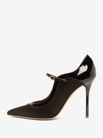Escarpins Mary Jane noirs à bout pointu et talons hauts