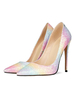 Escarpins pour femmes bout pointu talon aiguille sexy rose paillettes chaussures à talons hauts