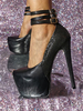 Escarpins sexy à talons hauts et talons aiguilles noirs