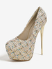 Escarpins sexy à talons hauts pour femmes talon aiguille en polyester
