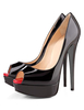 Escarpins sexy femme talon haut bout ouvert plateforme