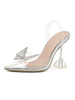 Escarpins Slingback Sliver Butterfly Embellissement Goblet Heel Toe Slingback Talons