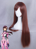 EVA New Genesis Evangelion Mari Makinami Illustre rouge brun cosplay perruque Déguisements Halloween