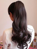Extension cheveux femme Brun foncé Perruque Synthétique Longue Bouclée queue de cheval