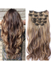 Extension Cheveux Synthétique Rajout de cheveux Boucles de Cheveux Longues